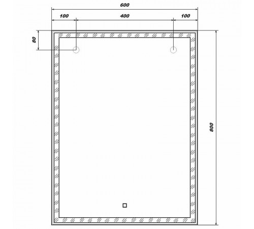 Зеркало Sanstar Oscar 60 321.1-2.4.1. с подсветкой с сенсорным выключателем