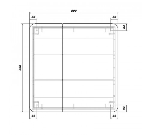 Зеркальный шкаф Sanstar Altea 80 326.1-2.4.1. Белый