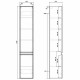 Шкаф пенал Sanstar Arista 33 178.1-3.5.1. подвесной Белый