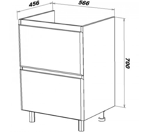 Тумба под раковину Sanstar Arista 60 257.1-1.5.1. Белая