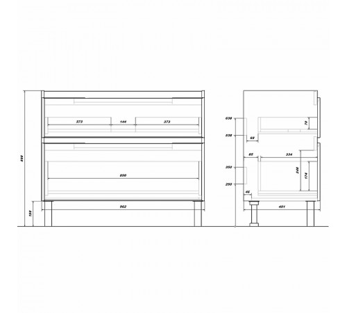 Тумба под раковину Sanstar Riana 100 310.1-1.5.1. Белая