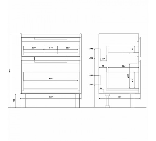 Тумба под раковину Sanstar Riana 70 316.1-1.5.1. Белая