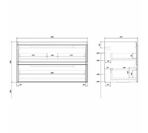 Тумба под раковину Sanstar Riana 100 309.1-1.5.1. подвесная Белая