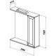 Зеркало со шкафом Sanstar Бриз 70 14.1-2.4.1. с подсветкой Белое