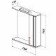 Зеркало со шкафом Sanstar Вольга 70 22.1-2.4.1. с подсветкой Белое