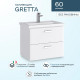 Тумба под раковину Sanstar Gretta 60 327.1-1.5.1. подвесная Белая