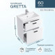 Тумба под раковину Sanstar Gretta 60 330.1-1.5.1. Белая