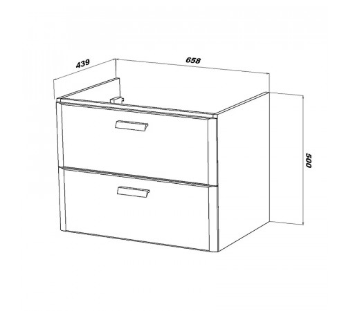 Тумба под раковину Sanstar Gretta 70 328.1-1.5.1. подвесная Белая