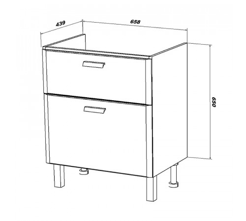 Тумба под раковину Sanstar Gretta 70 331.1-1.5.1. Белая