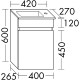 Тумба с раковиной Burgbad Lin20 40 SGIE042LF5351C0001*1 подвесная Белая матовая