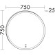 Зеркало Burgbad Lin20 75 SIJN075 с подсветкой с подогревом с сенсорным выключателем