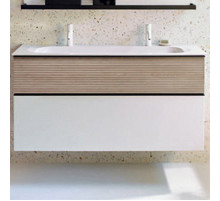 Тумба с раковиной Burgbad Fiumo 120 SFXO122F3956FOT45G0200C0001*2 подвесная Белая Бежевая