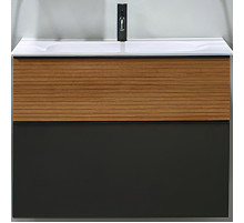Тумба с раковиной Burgbad Fiumo 80 SFXN082F3958FOT52G0200C0001*1 Tectona Dekor Zimt Graphit Softmatt