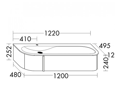 Тумба с раковиной Burgbad Lavo 2.0 120 SFZR122LG0227F5059C0001*1 подвесная Eiche Dekor Mokka