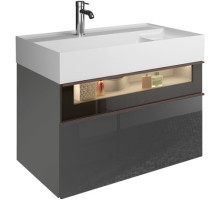 Тумба с раковиной Burgbad Yumo 80 SFMX082 F3194 C0001*1 подвесная Серая