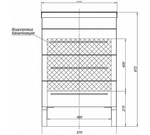 Тумба с раковиной Aquanet Верона 58 287668 Белая