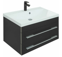 Тумба с раковиной Aquanet Верона New 75 281097 подвесная Черная матовая