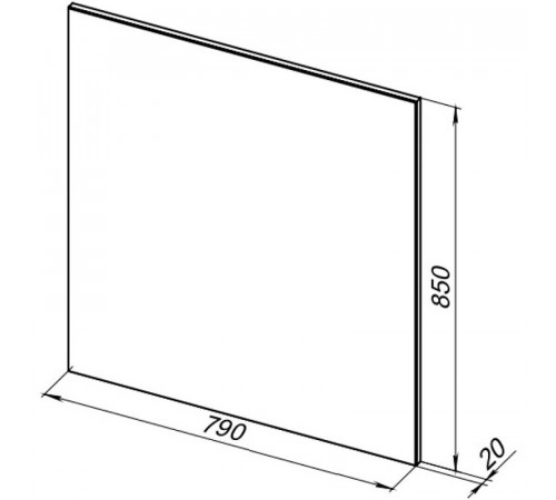 Зеркало Aquanet Lino 80 253907 Белое матовое