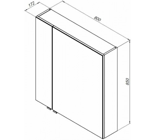 Зеркальный шкаф Aquanet Алвита New 80 277536 Серый матовый