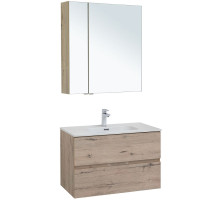 Комплект мебели для ванной Aquanet Алвита New 80 274202 подвесной Дуб веллингтон белый