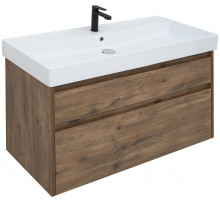 Тумба под раковину Aquanet Nova Lite Slim Synergy 100 249957 подвесная Дуб рустикальный