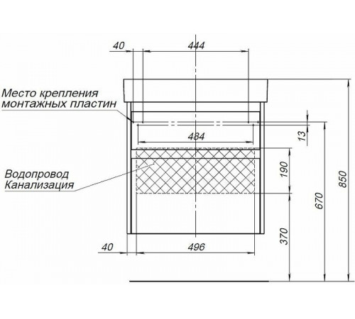 Тумба с раковиной Aquanet Nova Lite 60 245240 подвесная Белая глянцевая