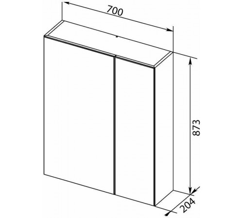 Зеркальный шкаф Aquanet Йорк 70 202088 Белый