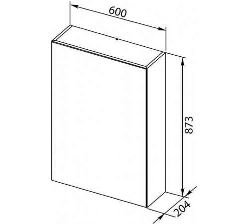 Зеркальный шкаф Aquanet Йорк 60 R 202087 Белый