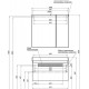 Тумба с раковиной Aquanet Йорк 100 212594 подвесная Белый глянец