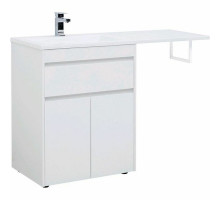 Тумба с раковиной Aquanet Токио 130 L 239215 Белая