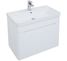 Тумба с раковиной Aquanet София 80 212587 подвесная Белый глянец