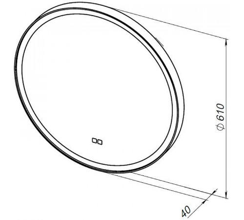 Зеркало Aquanet Тренд 60 316704 с подсветкой с сенсорным выключателем и подогревом