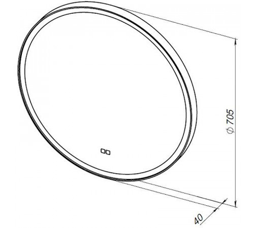 Зеркало Aquanet Тренд 70 316694 с подсветкой с сенсорным выключателем и подогревом
