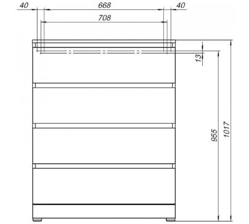 Комод Aquanet Сканди 80 302542 Дуб крафт