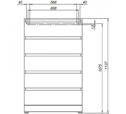 Комод Aquanet Сканди 70 302552 Дуб крафт