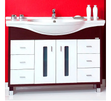 Тумба под раковину Бриклаер Бали 120 4627125411892 Венге Белая глянцевая