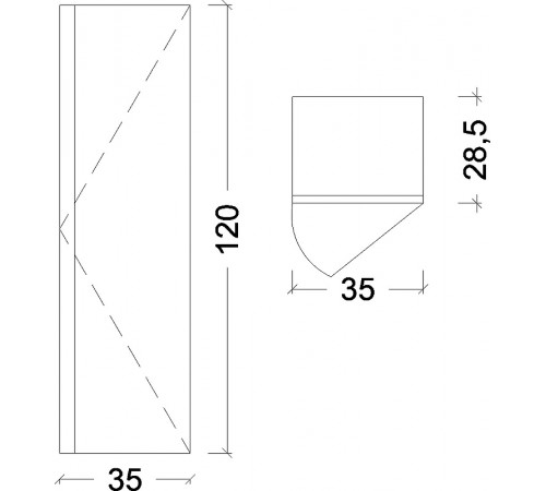 Шкаф пенал Boheme Armadi Art Capolda 35 849-120-LW подвесной Light wood