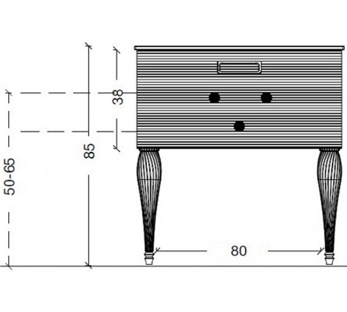 Тумба под раковину Boheme Armadi Art Vallessi Avangarde Linea 80 842-080-BG подвесная Черная Золото