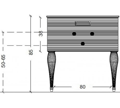 Тумба под раковину Boheme Armadi Art Vallessi Avangarde Linea 80 842-080-WCR подвесная Белая Хром