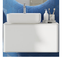 Тумба с раковиной STWORKI Ноттвиль 80 431035 подвесная Белая матовая