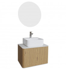 Комплект мебели для ванной STWORKI Ноттвиль 60 444537 подвесной Дуб верона