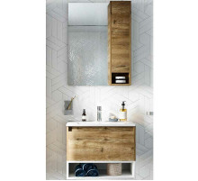 Комплект мебели для ванной STWORKI Карлстад 60 440541 подвесной Дуб рустикальный Белый