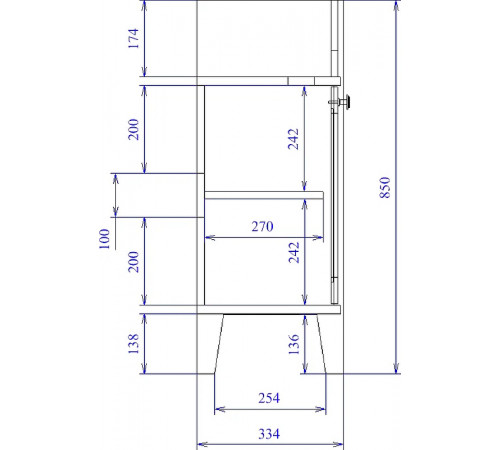 Тумба с раковиной STWORKI Хельсингборг 105 482003 Белая