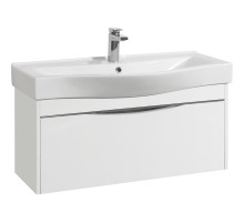 Тумба с раковиной STWORKI Хельсинки 100 411898 подвесной Белый глянец