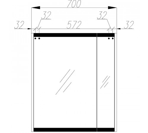 Зеркальный шкаф STWORKI Кронборг 70 1A262002KB820 Черный Серый