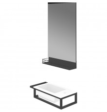Комплект мебели для ванной STWORKI Нюборг 50 483883 подвесной Черный муар