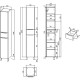 Шкаф пенал STWORKI Копенгаген 32 R С08509 Белый