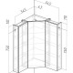 Зеркальный шкаф STWORKI Лунд 60 Лунд.03.60/U/W угловой Белый