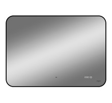 Зеркало Reflection Black View 1000х700 RF4004BV с подсветкой Черное с бесконтактным выключателем, диммером и часами