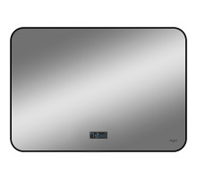 Зеркало Reflection Shadow 800х600 RF5733SH с подсветкой Черное с сенсорным выключателем, диммером, подогревом и часами